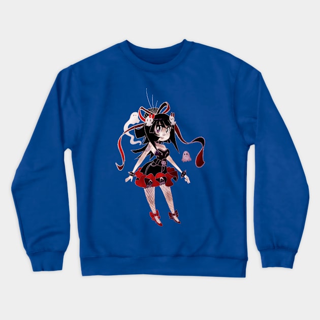 Cute Gothic Girl Crewneck Sweatshirt by saradaboru